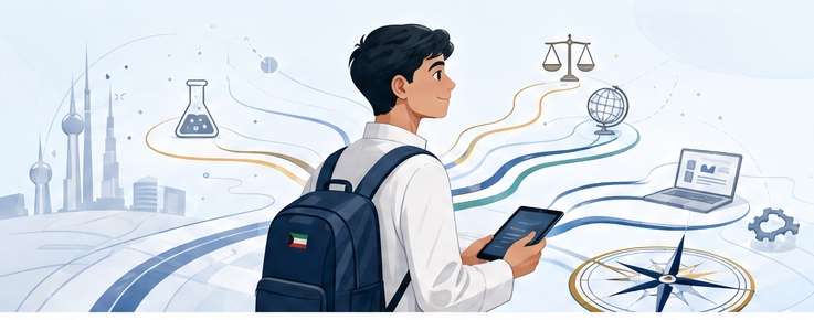 طالب يستكشف مساراته التعليمية
